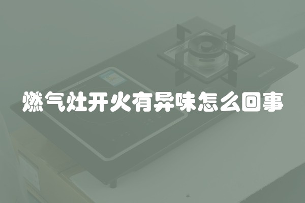 燃气灶开火有异味怎么回事