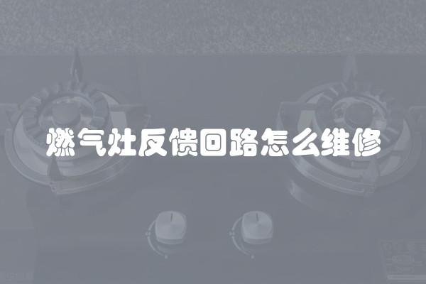 燃气灶反馈回路怎么维修
