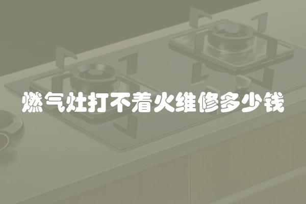 燃气灶打不着火维修多少钱