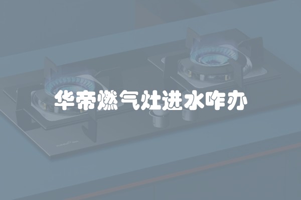 华帝燃气灶进水咋办