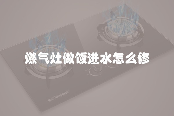 燃气灶做饭进水怎么修