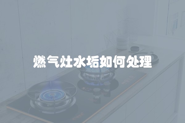 燃气灶水垢如何处理