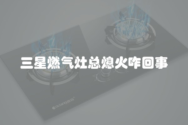 三星燃气灶总熄火咋回事