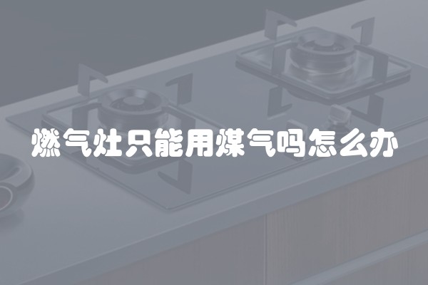燃气灶只能用煤气吗怎么办