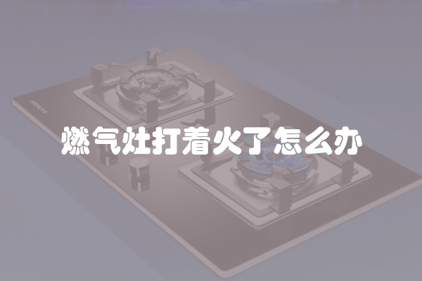 燃气灶打着火了怎么办