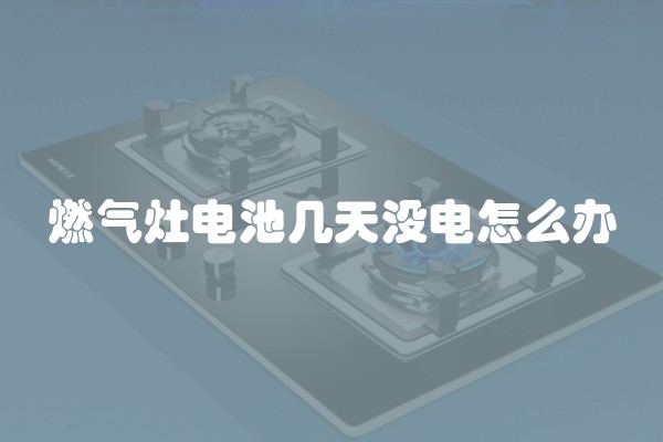 燃气灶电池几天没电怎么办
