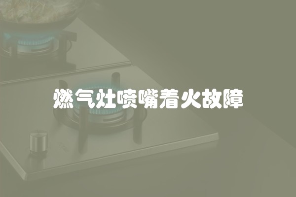 燃气灶喷嘴着火故障