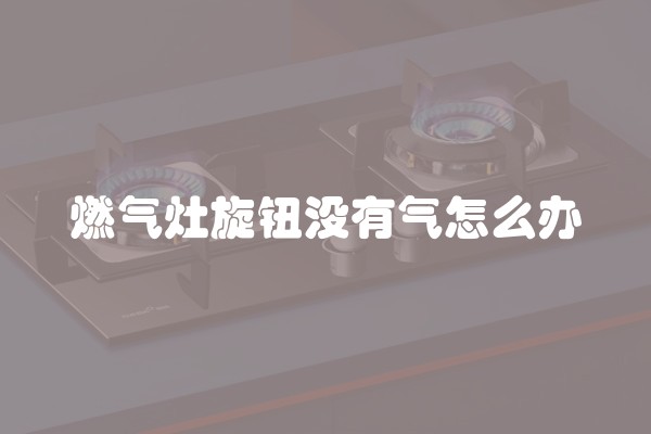 燃气灶旋钮没有气怎么办