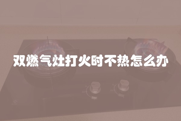 双燃气灶打火时不热怎么办