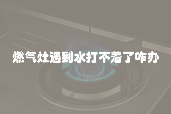 燃气灶遇到水打不着了咋办