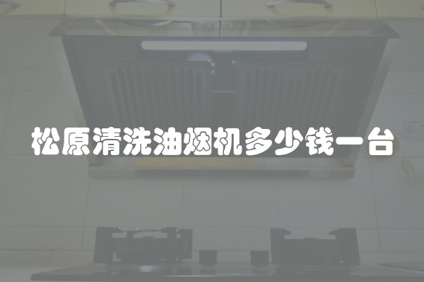 松原清洗油烟机多少钱一台