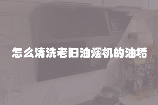 怎么清洗老旧油烟机的油垢