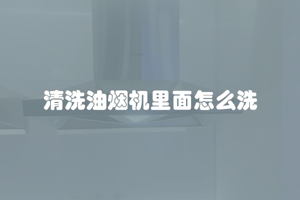 清洗油烟机里面怎么洗
