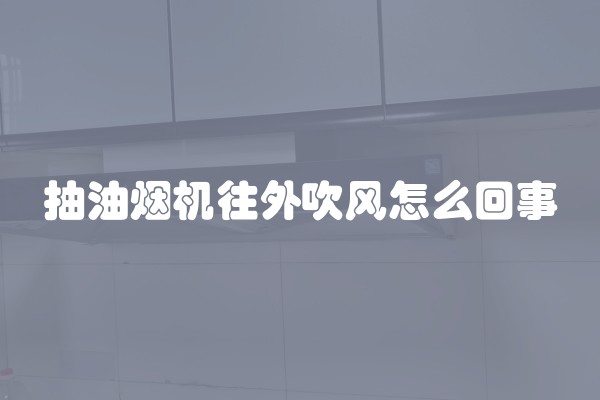 抽油烟机往外吹风怎么回事