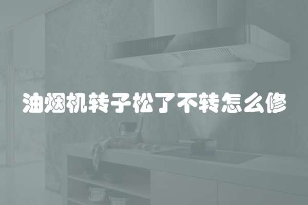 油烟机转子松了不转怎么修
