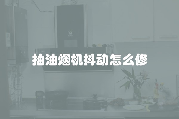 抽油烟机抖动怎么修