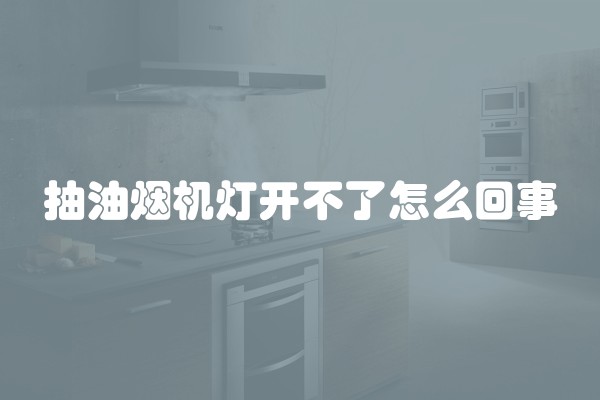 抽油烟机灯开不了怎么回事