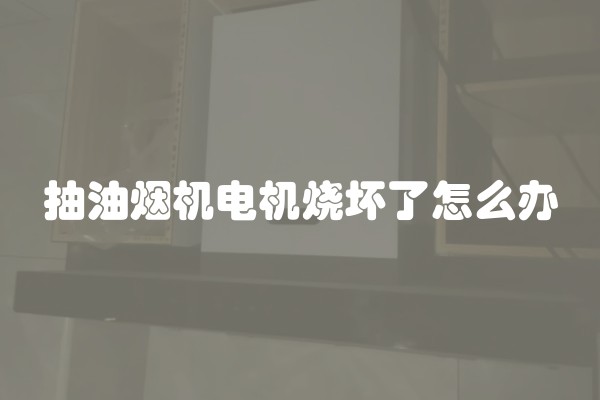 抽油烟机电机烧坏了怎么办