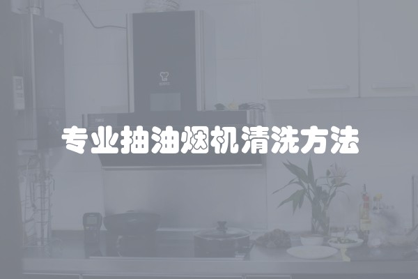专业抽油烟机清洗方法