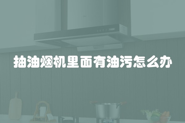 抽油烟机里面有油污怎么办