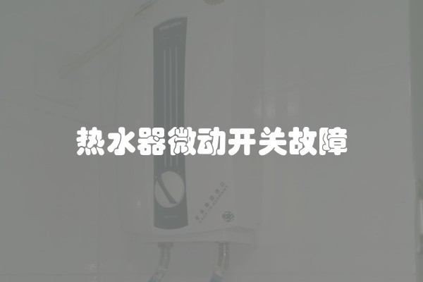 热水器微动开关故障