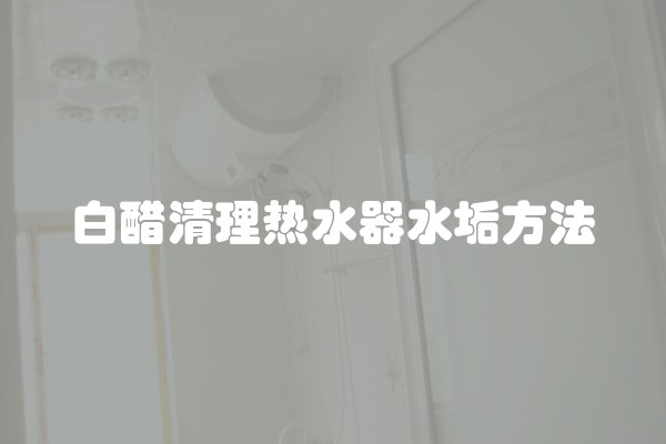 白醋清理热水器水垢方法
