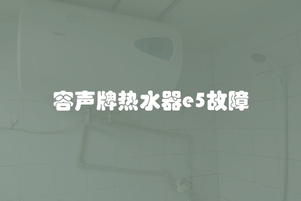 容声牌热水器e5故障