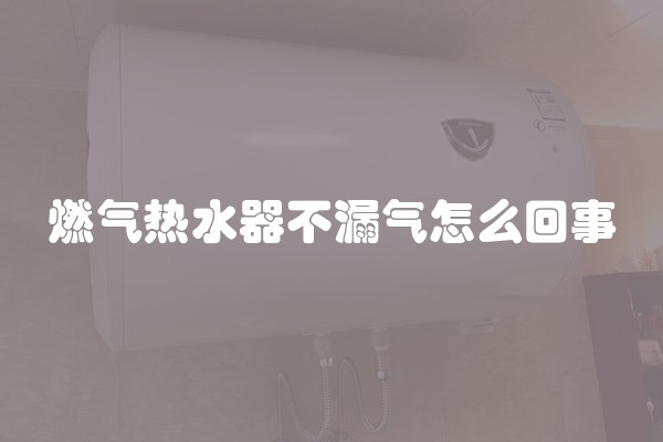 燃气热水器不漏气怎么回事