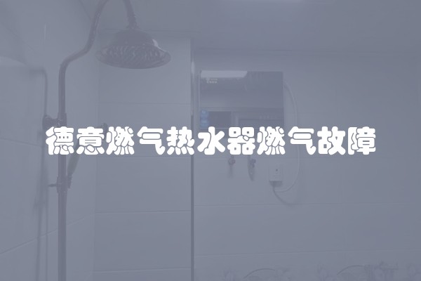 德意燃气热水器燃气故障