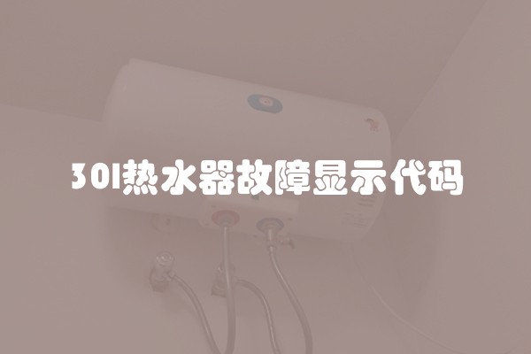 30l热水器故障显示代码