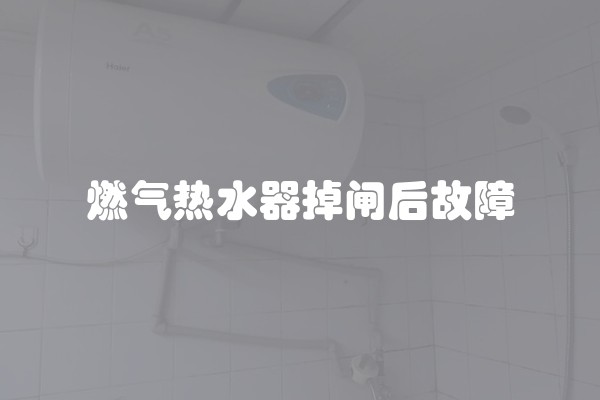 燃气热水器掉闸后故障