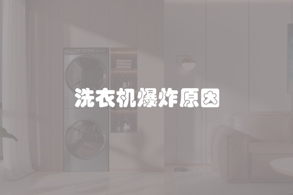 洗衣机爆炸原因