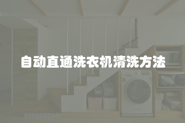 自动直通洗衣机清洗方法