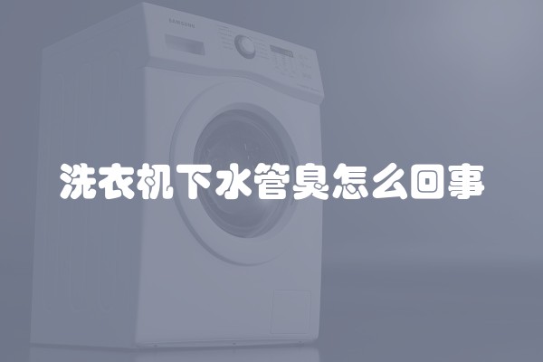 洗衣机下水管臭怎么回事