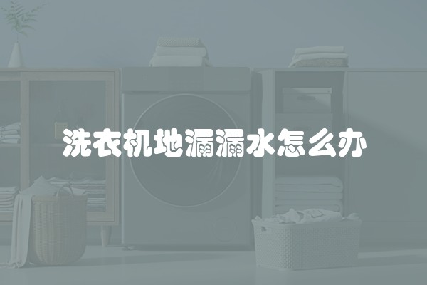 洗衣机地漏漏水怎么办