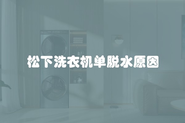 松下洗衣机单脱水原因