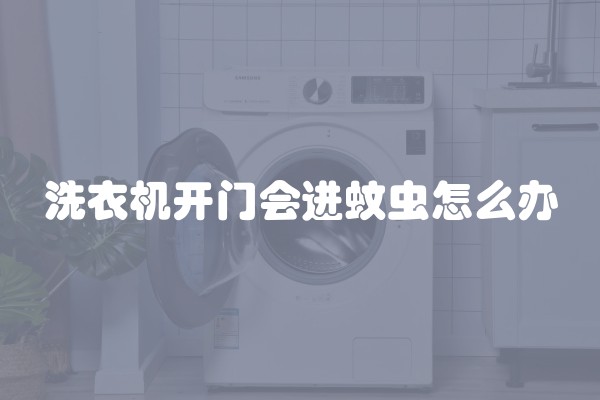 洗衣机开门会进蚊虫怎么办