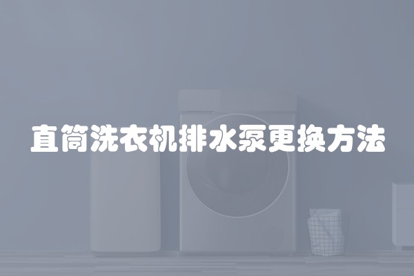直筒洗衣机排水泵更换方法