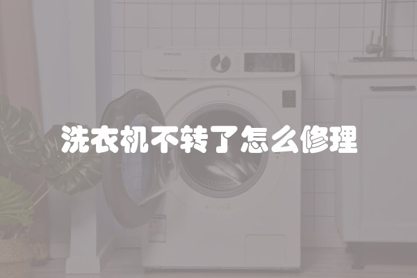 洗衣机不转了怎么修理
