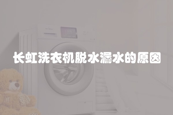长虹洗衣机脱水漏水的原因