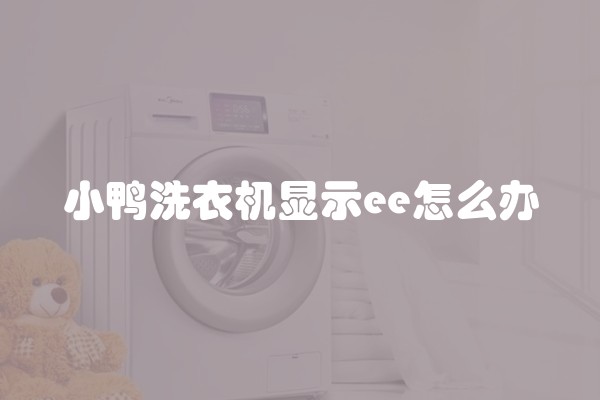 小鸭洗衣机显示ee怎么办