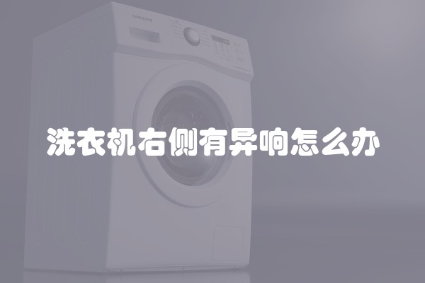 洗衣机右侧有异响怎么办