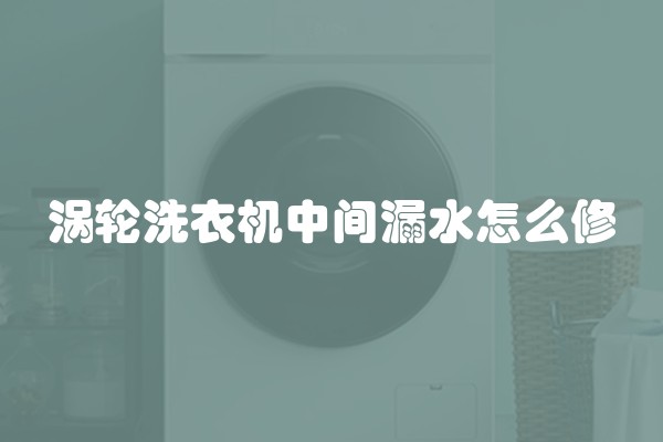 涡轮洗衣机中间漏水怎么修