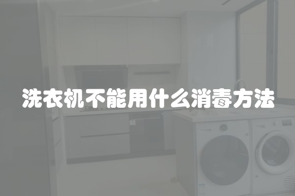 洗衣机不能用什么消毒方法