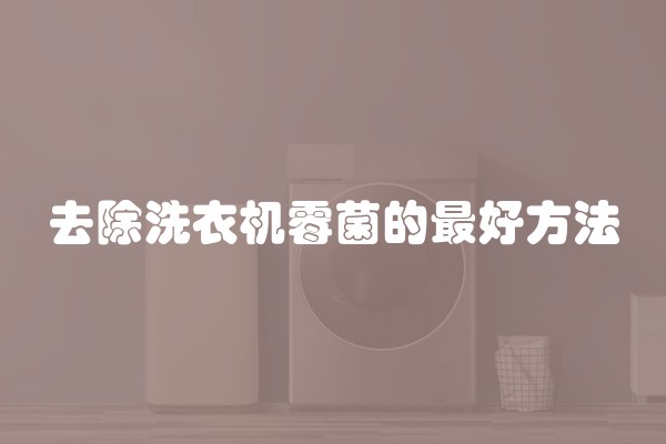 去除洗衣机霉菌的最好方法