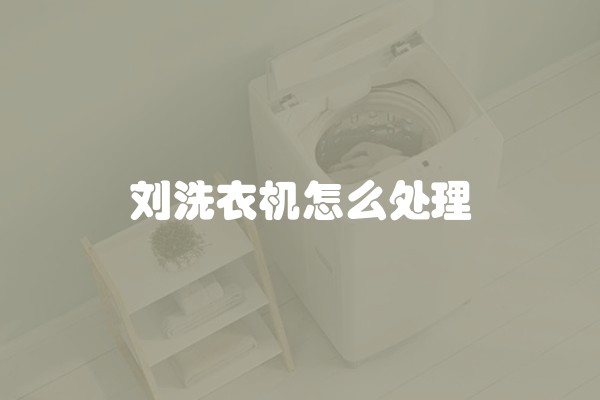 刘洗衣机怎么处理