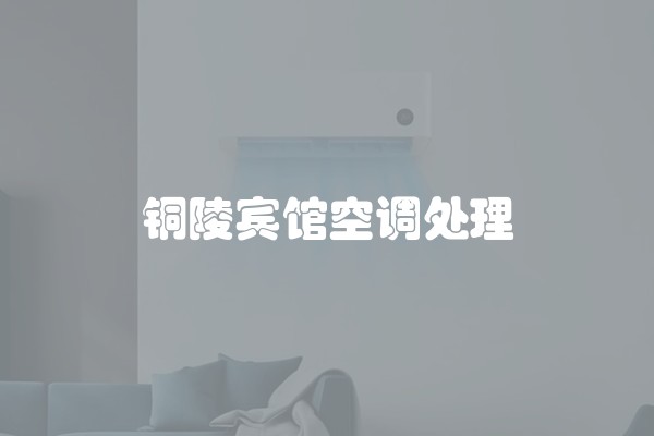 铜陵宾馆空调处理