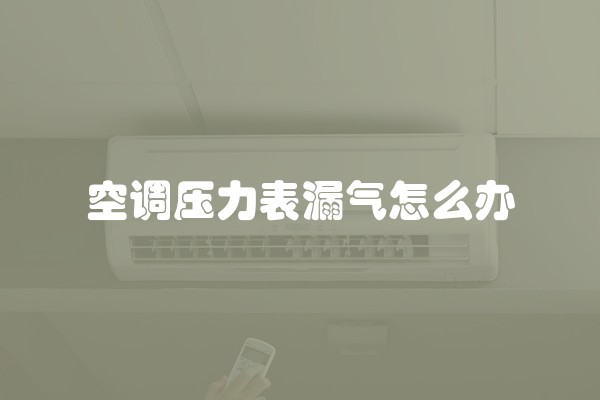 空调压力表漏气怎么办