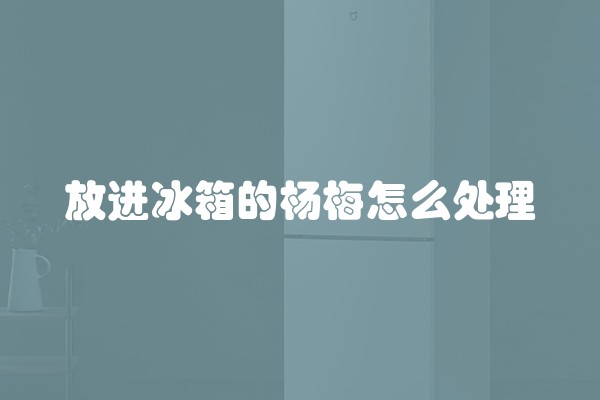 放进冰箱的杨梅怎么处理