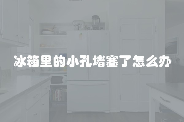 冰箱里的小孔堵塞了怎么办